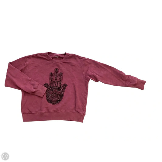 Sweatshirt Crewneck By Lucky Brand In Maroon, Size: Xs