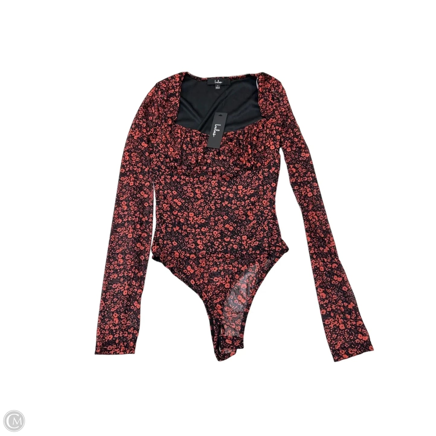 Bodysuit By Lulus In Black & Orange, Size: S