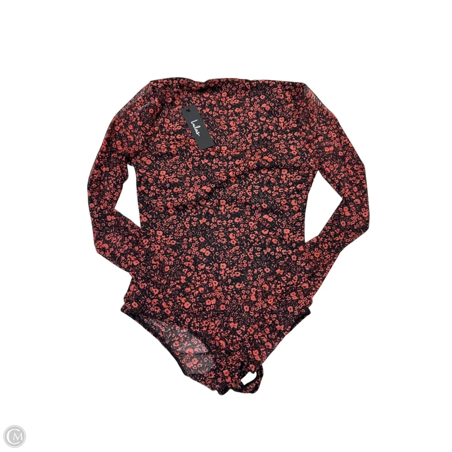 Bodysuit By Lulus In Black & Orange, Size: S