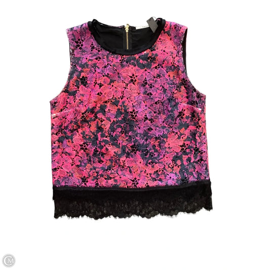 Blouse Sleeveless By Tahari In Pink & Purple, Size: M