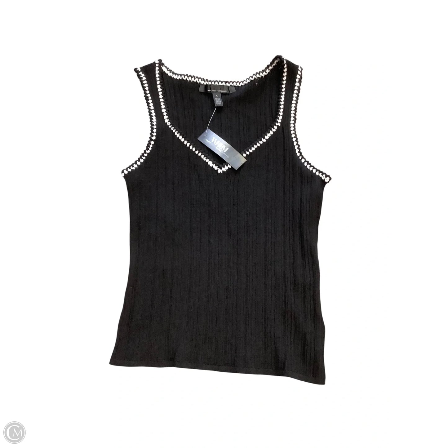Top Sleeveless By White House Black Market In Black & White, Size: L