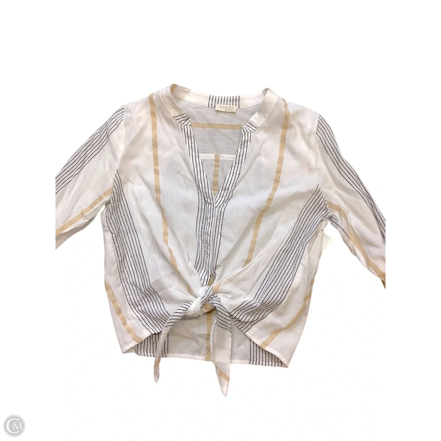 Top Long Sleeve By Lovestitch In White, Size: S