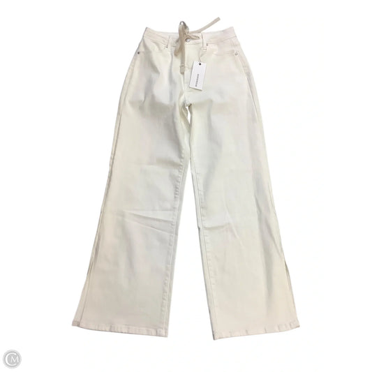 Jeans Wide Leg By Anniewear In Cream Denim, Size: S