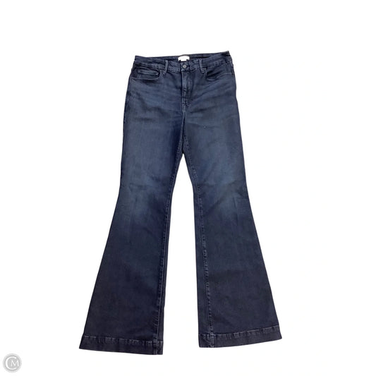 Jeans Flared By Good American In Blue Denim, Size: 10