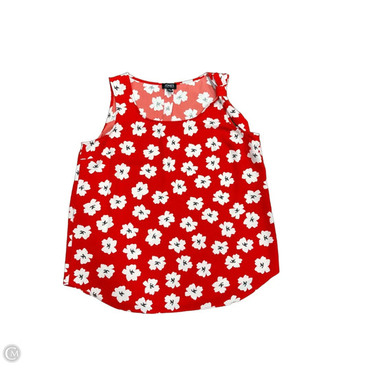 Top Sleeveless By Jones New York In Red, Size: L