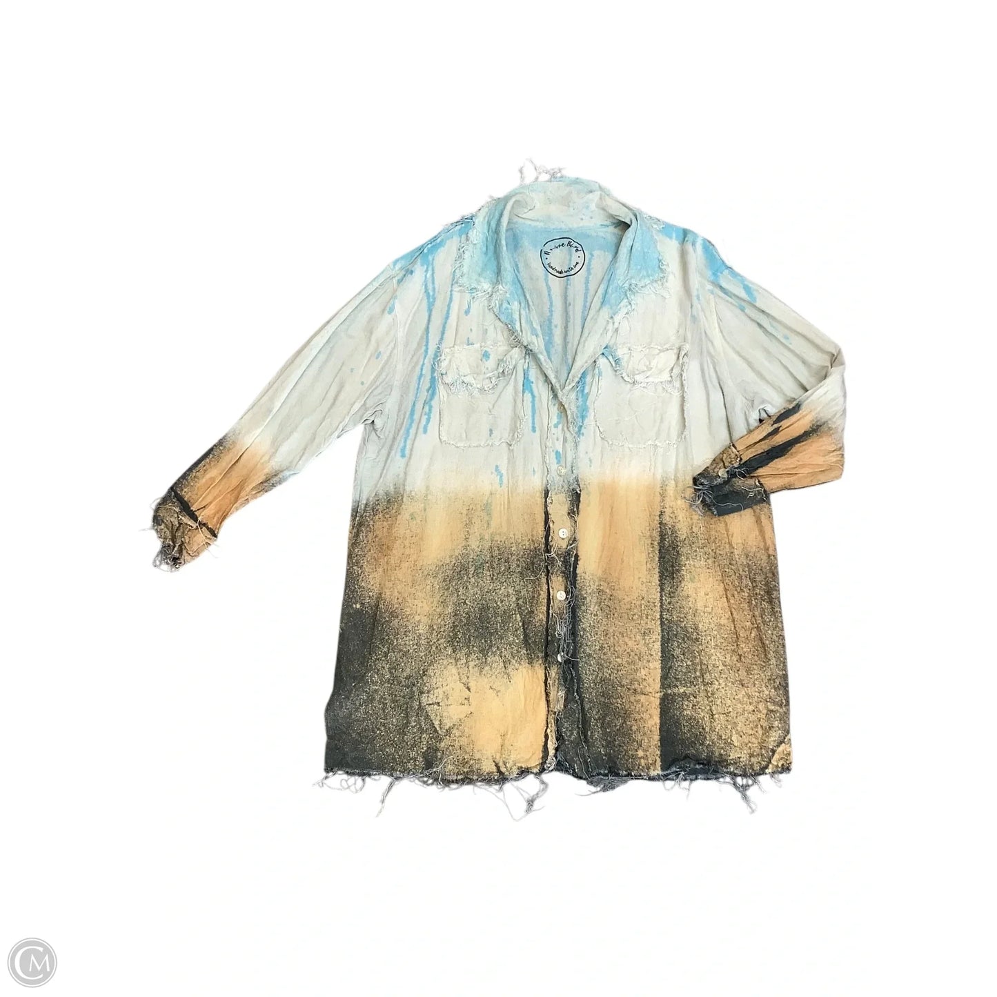 Kimono By Cmb In Blue & Brown, Size: Osfm