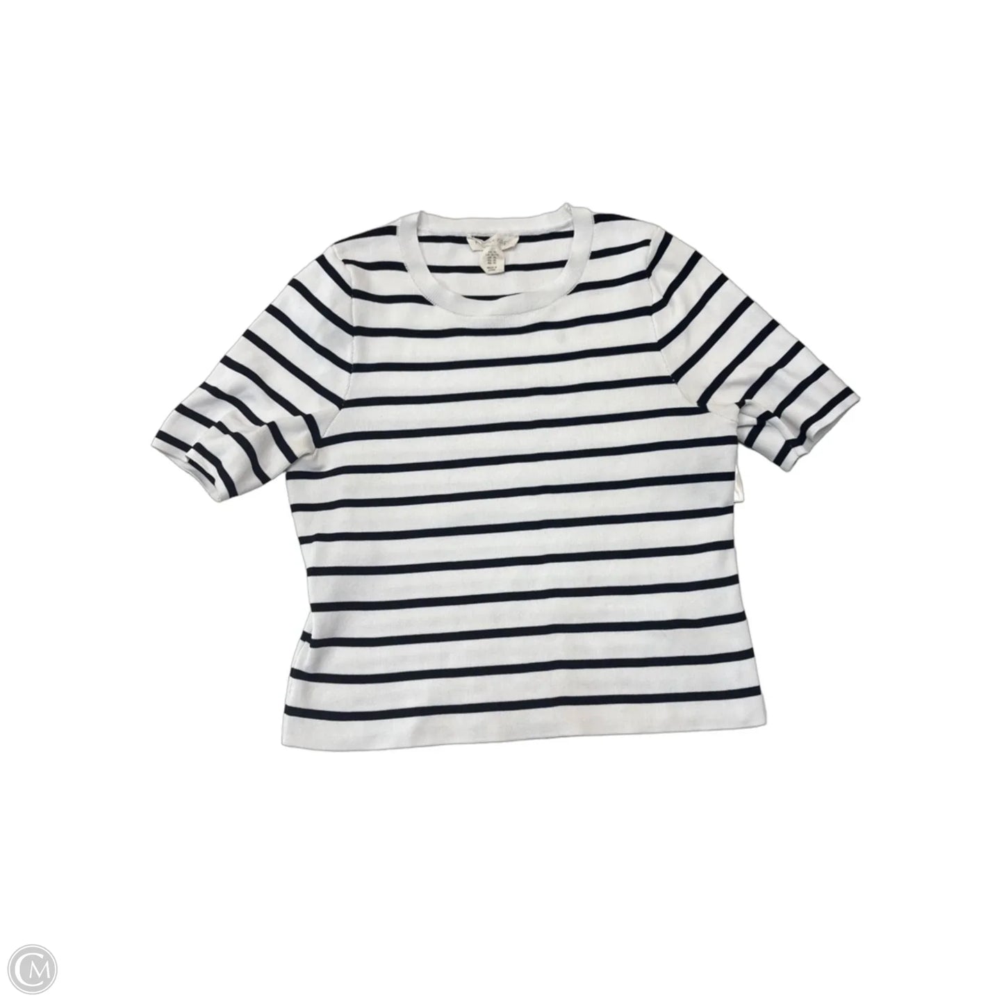 Top Short Sleeve By Happily Grey In Black & White, Size: Xl