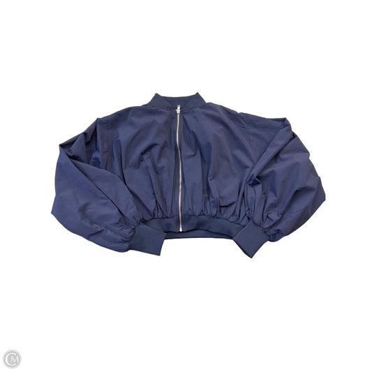 Athletic Jacket By Fashion Nova In Blue, Size: S