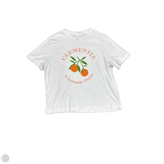 Top Short Sleeve Basic By H&m In White, Size: Xl