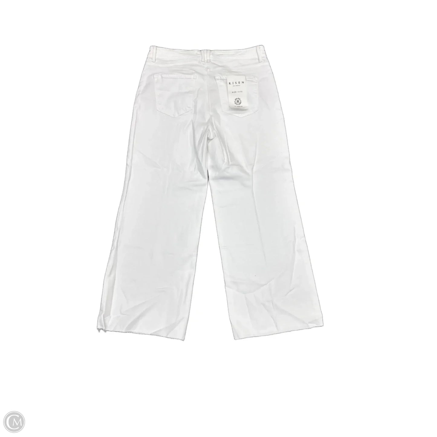 Jeans Wide Leg By Risen In White Denim, Size: 14