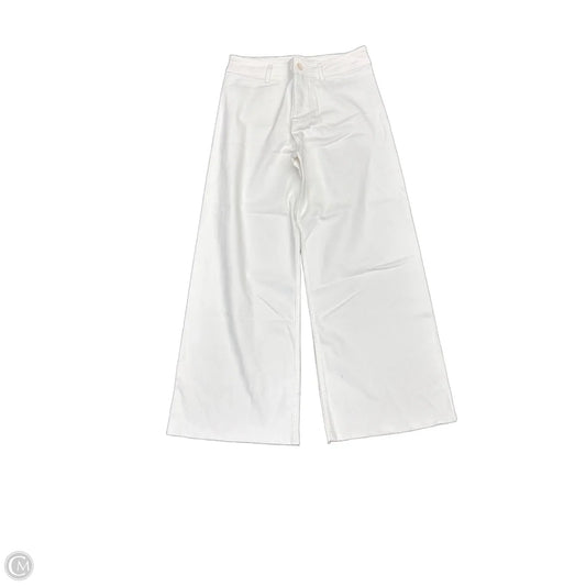 Jeans Wide Leg By Miou Muse In White Denim, Size: Xl