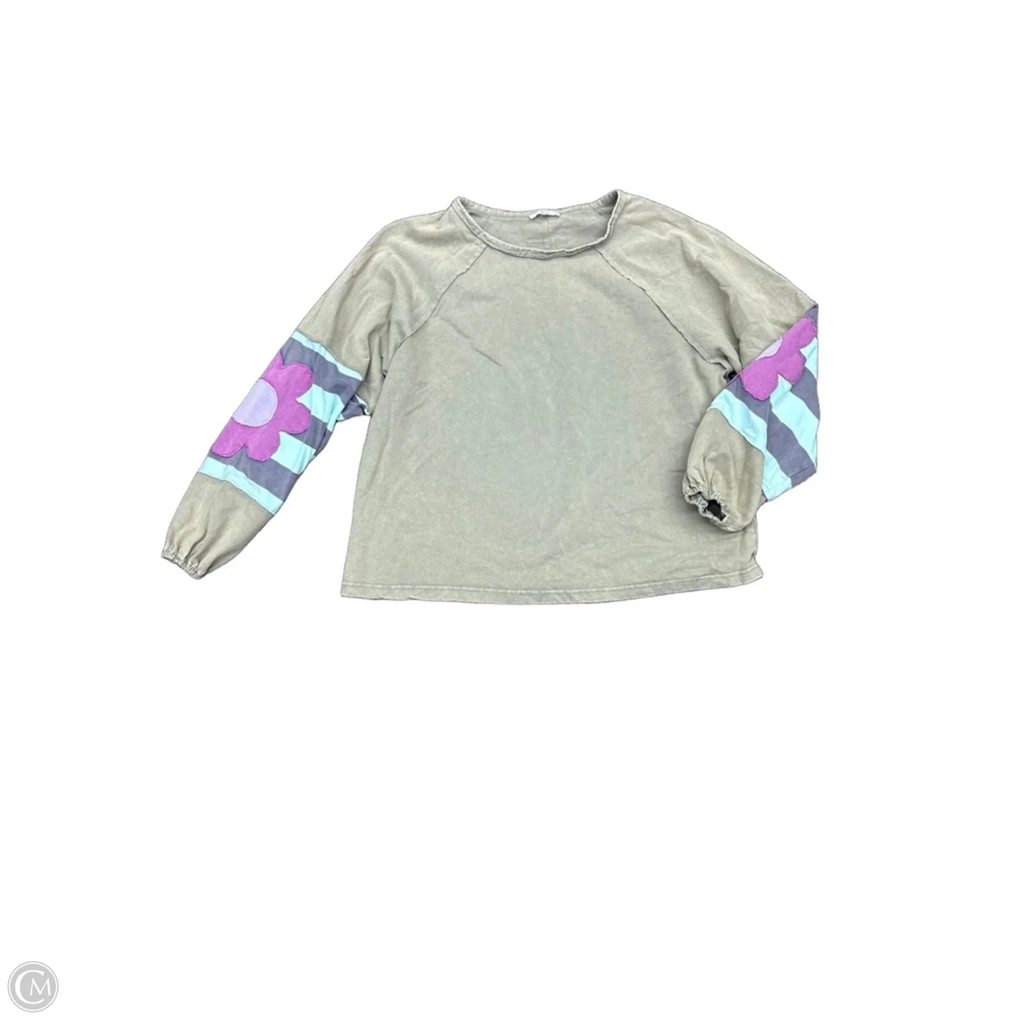Top Long Sleeve By Easel In Tan, Size: S