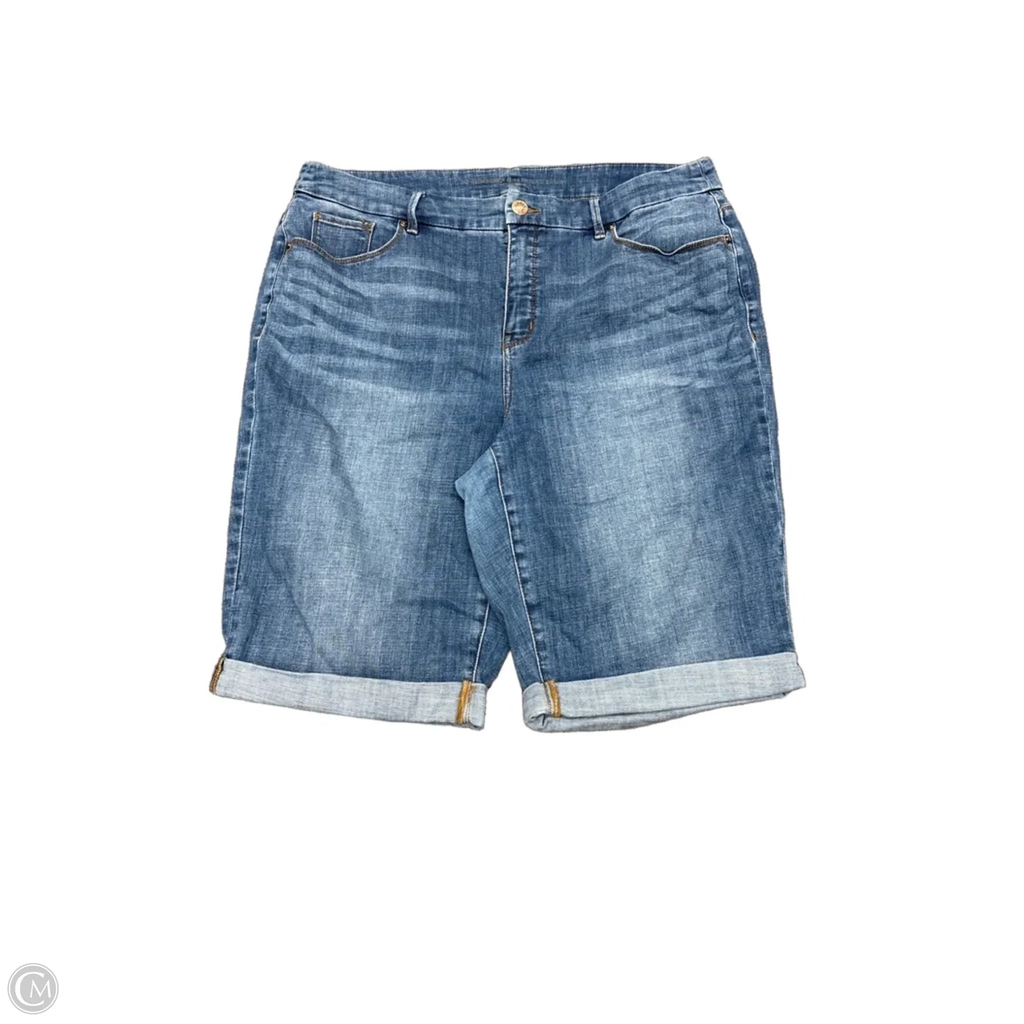 Shorts By Chicos In Blue Denim, Size: 14