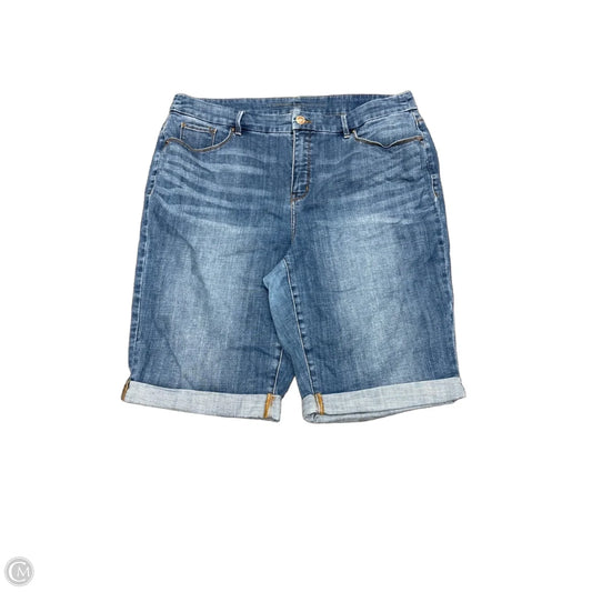 Shorts By Chicos In Blue Denim, Size: 14