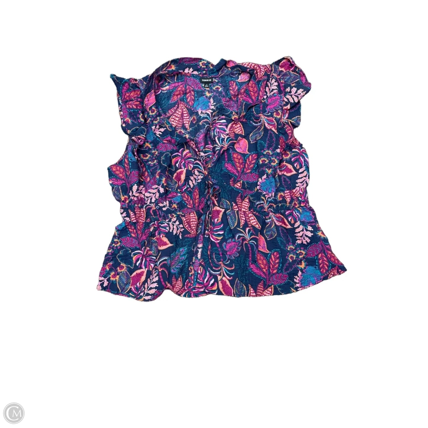Top Short Sleeve By Torrid In Blue, Size: 1x
