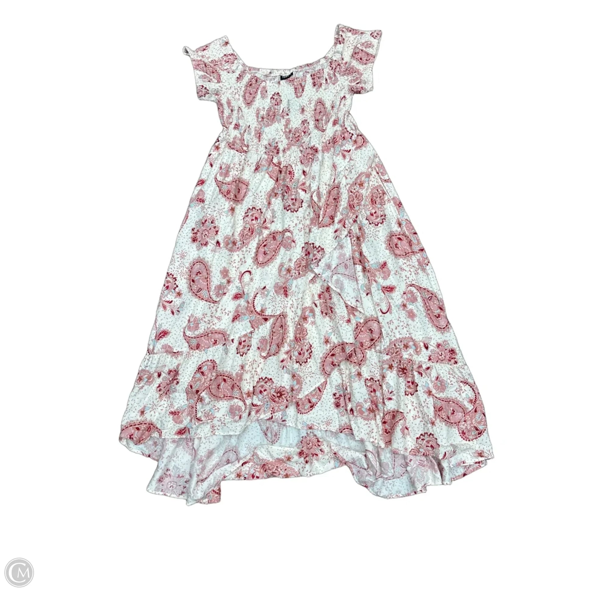 Dress Casual Maxi By Torrid In Cream & Pink, Size: 1x