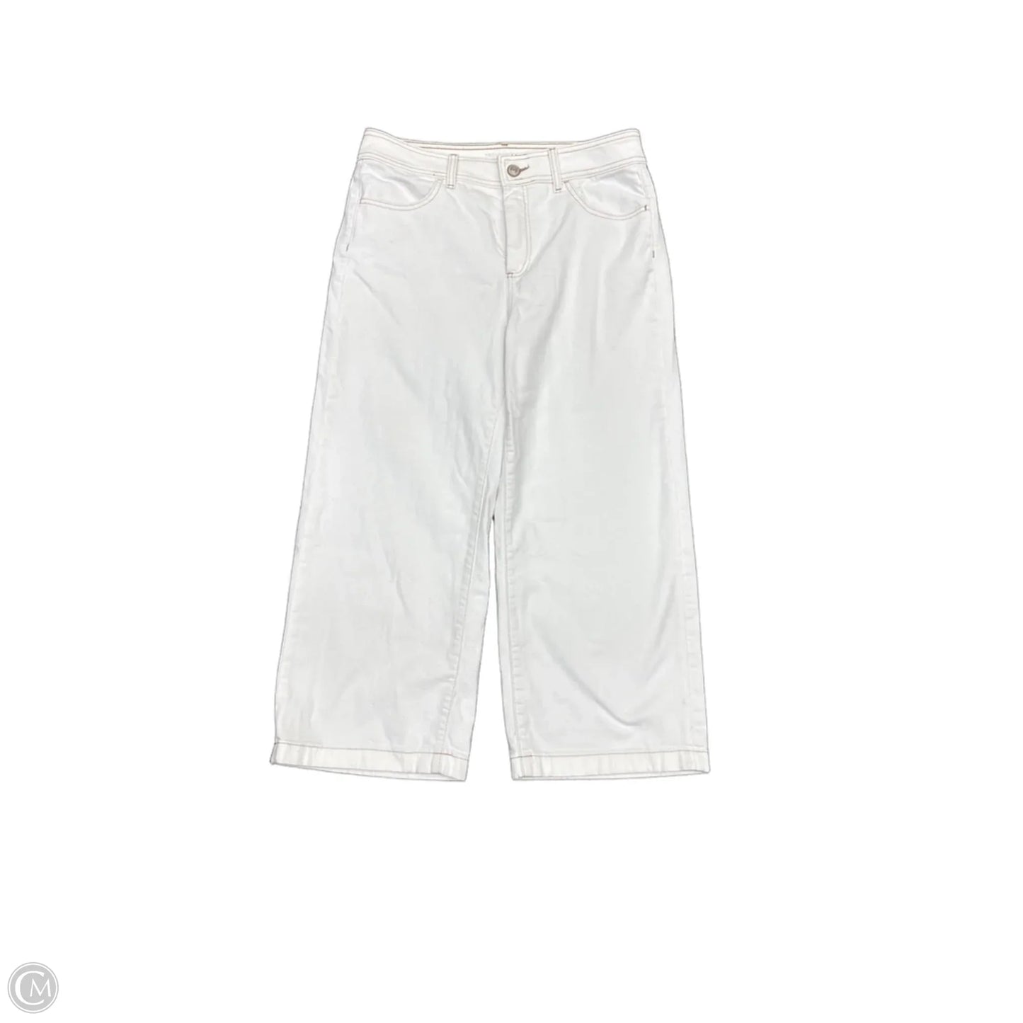Jeans Straight By Chicos In White Denim, Size: 10