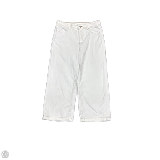 Jeans Straight By Chicos In White Denim, Size: 10