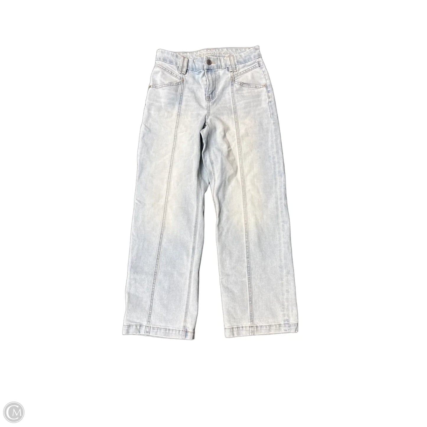 Jeans Wide Leg By American Eagle In Blue Denim, Size: 2