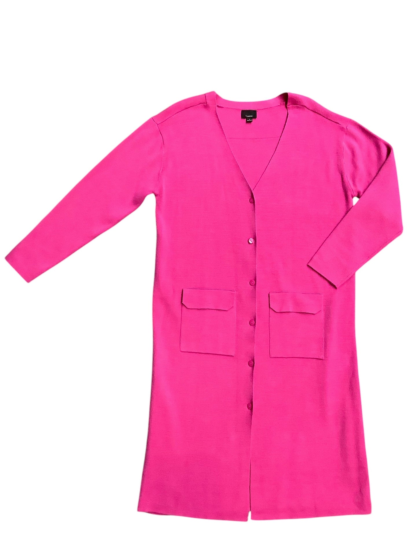 Sweater Cardigan By Lumiere In Pink, Size: L