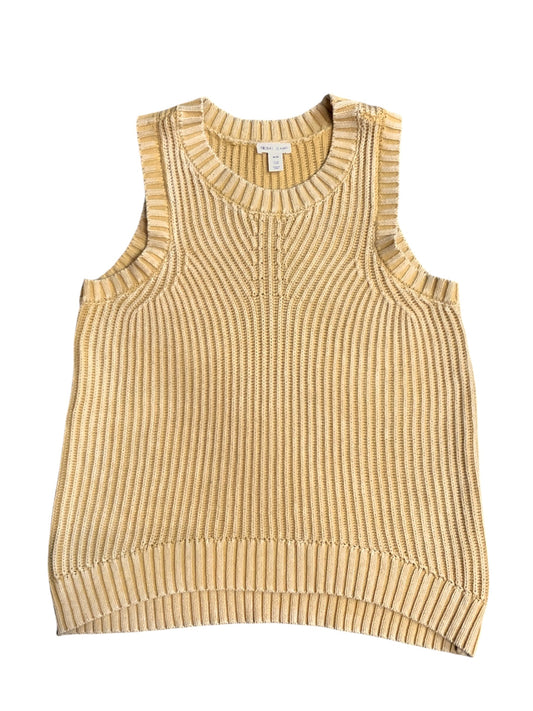 Vest Sweater By Tribal In Yellow, Size: M