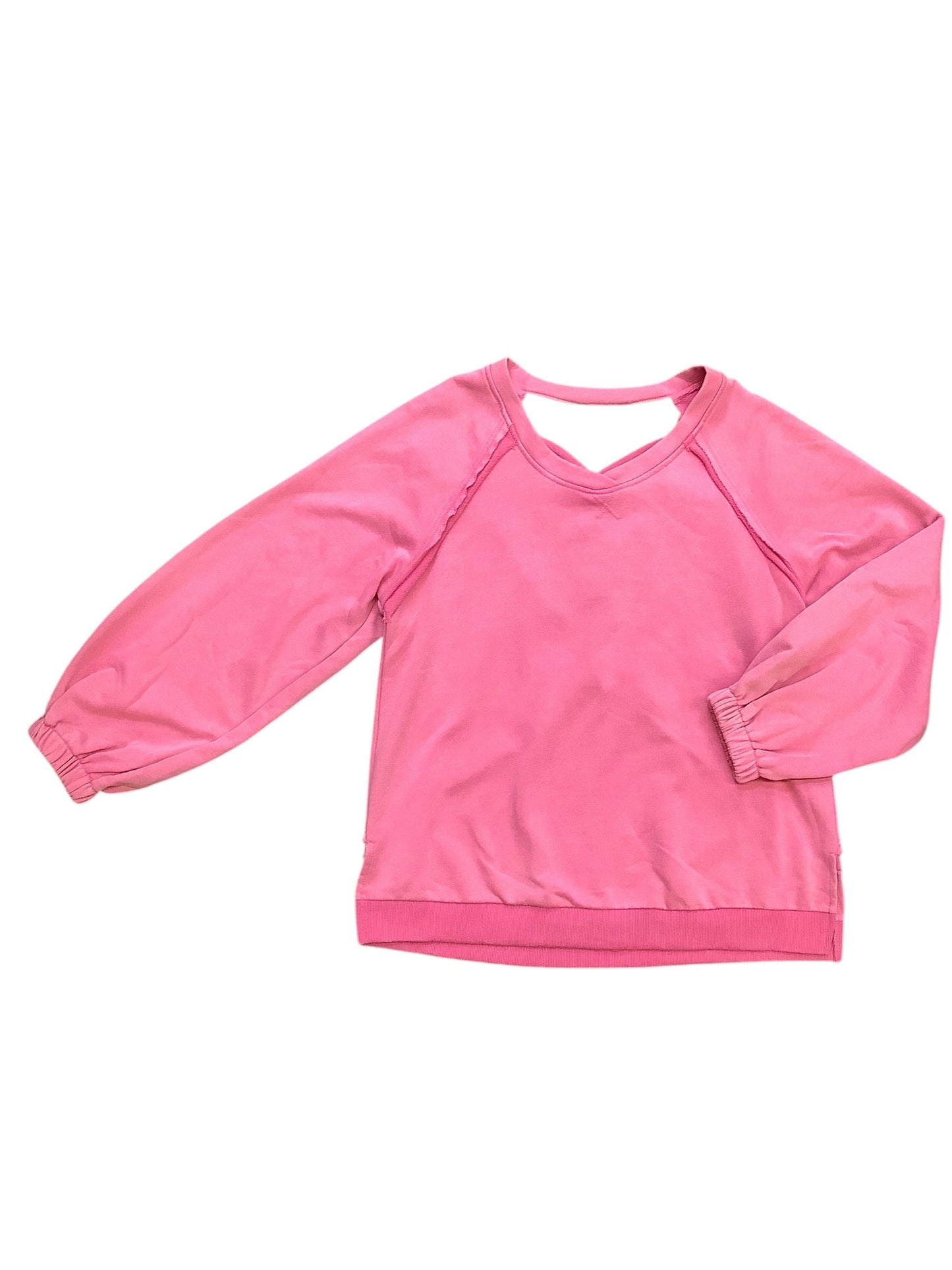 Sweatshirt Crewneck By Pol In Pink, Size: M