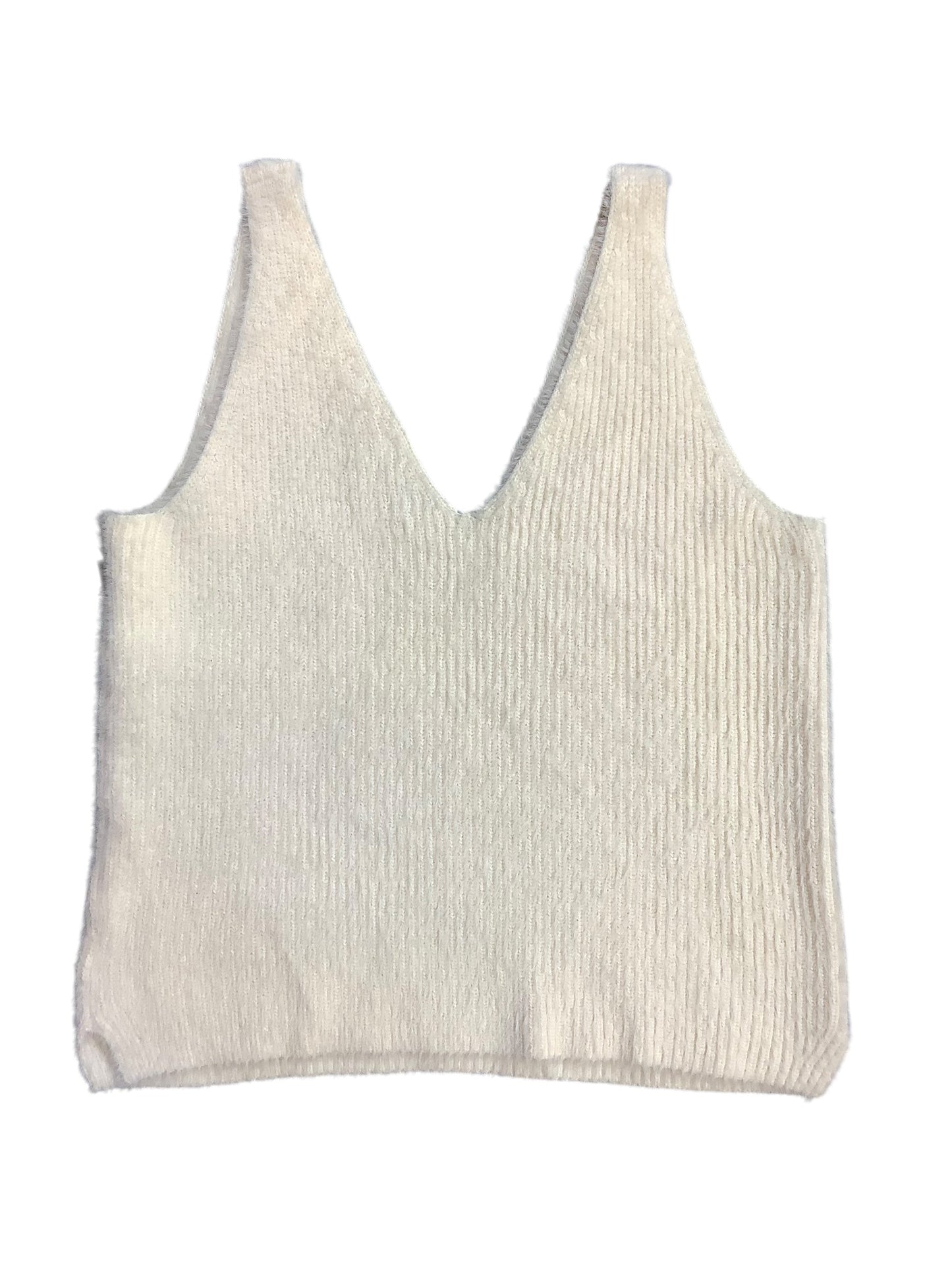 Top Sleeveless By Cmb In Cream, Size: Xs