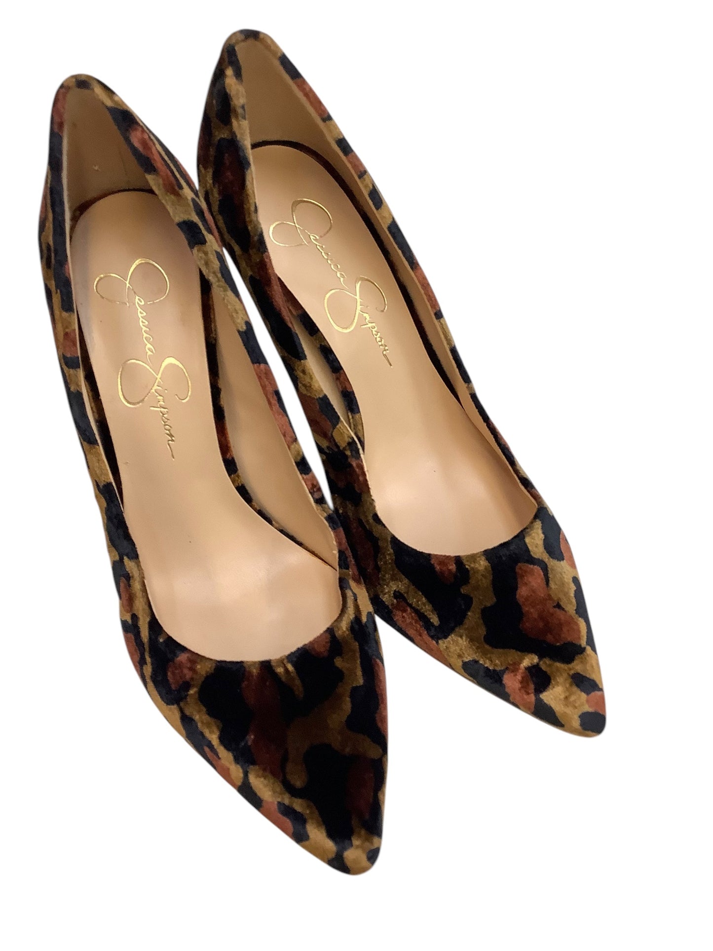 Shoes Heels Stiletto By Jessica Simpson In Animal Print, Size: 6.5