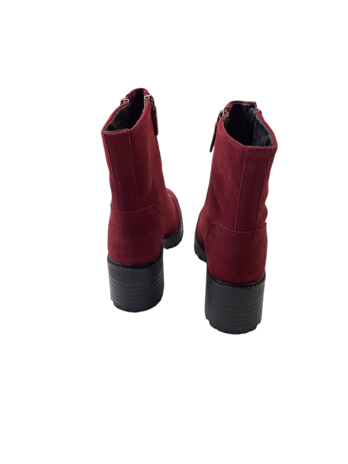 Boots Ankle Heels By Cmc In Red, Size: 6.5