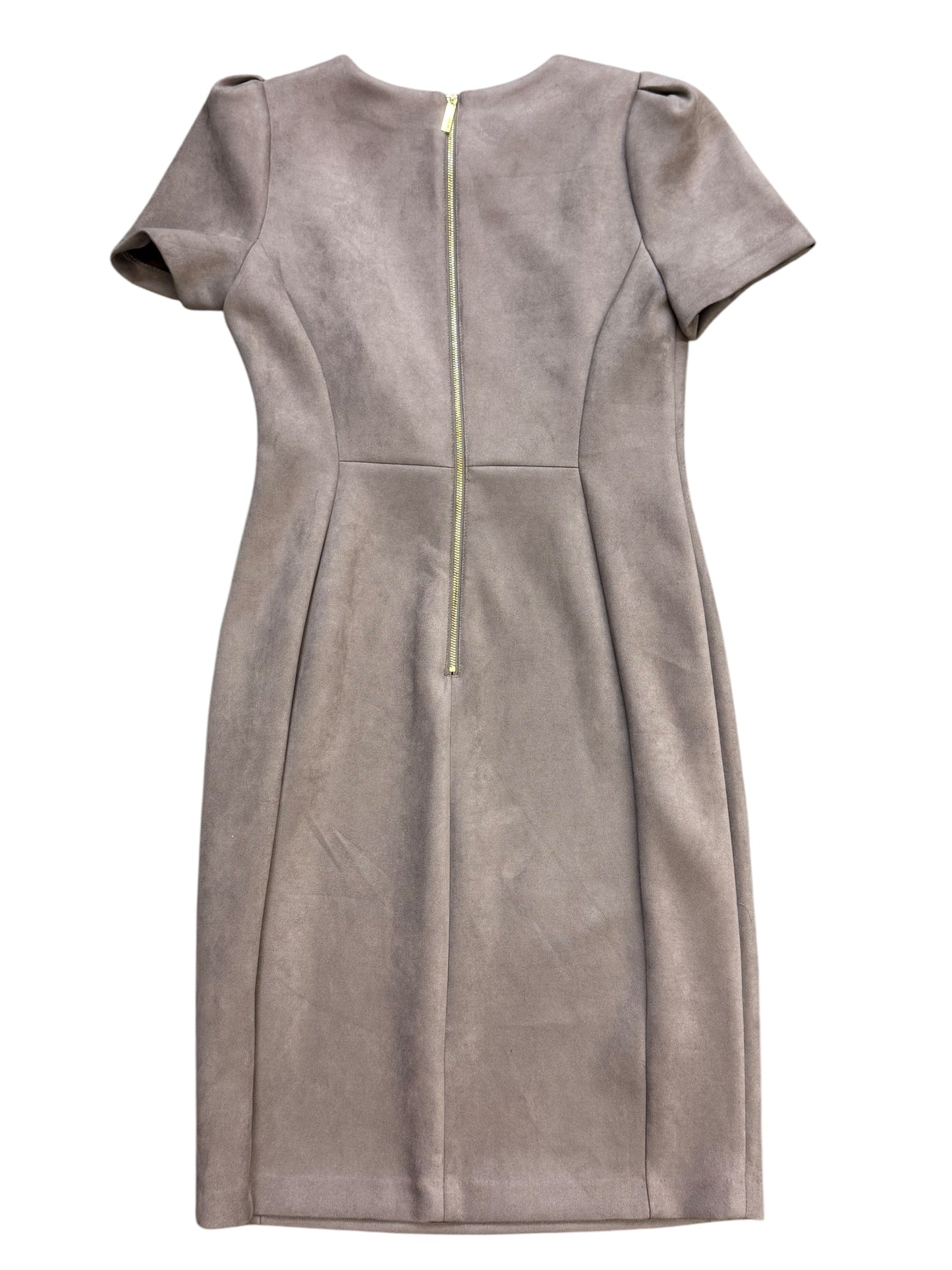 Dress Work By Calvin Klein In Taupe, Size: 10