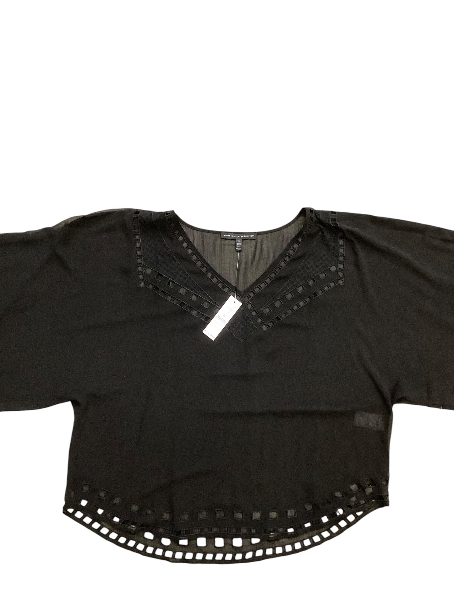 Top Long Sleeve By White House Black Market In Black, Size: Xl