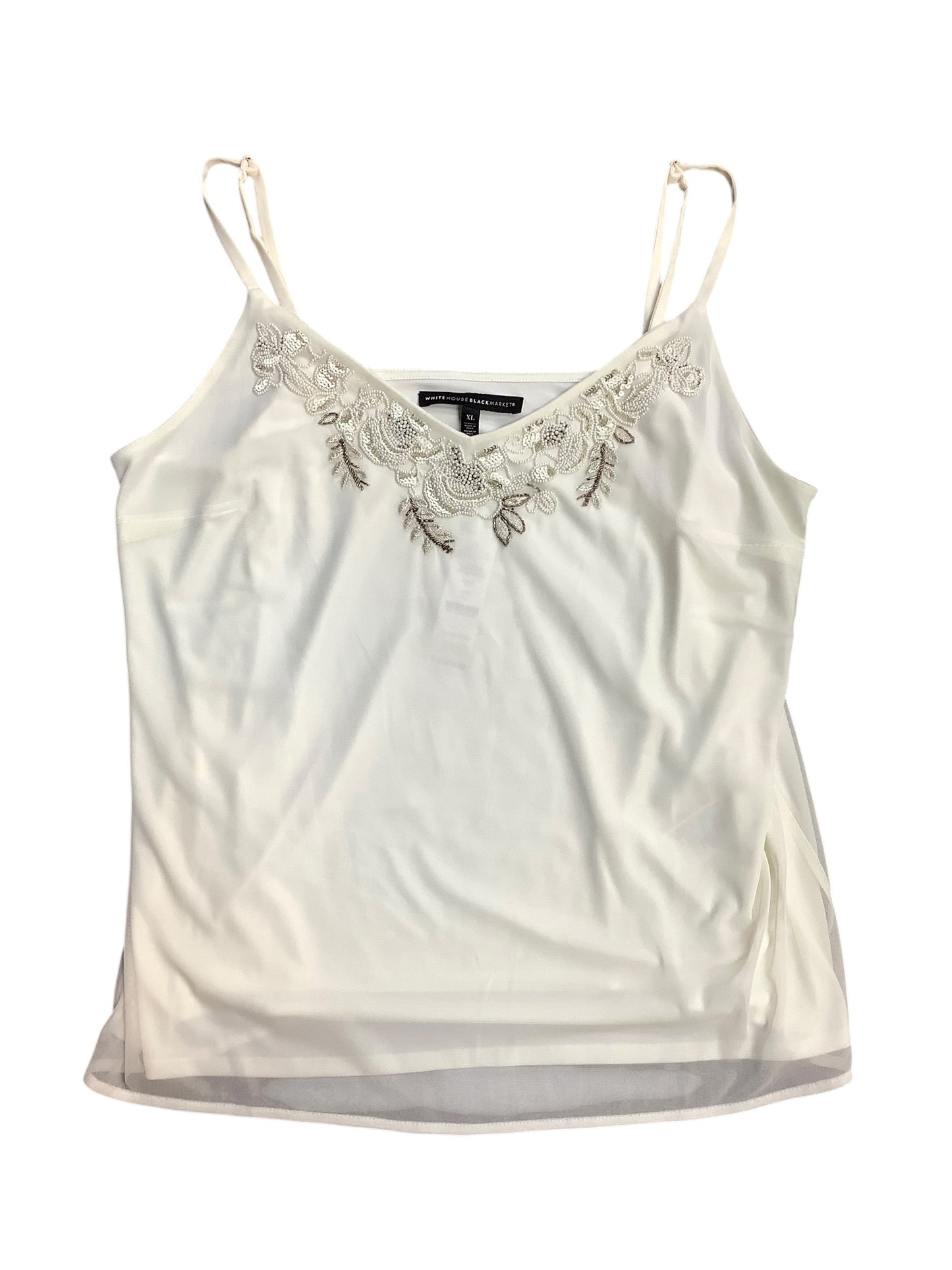 Blouse Sleeveless By White House Black Market In White, Size: Xl