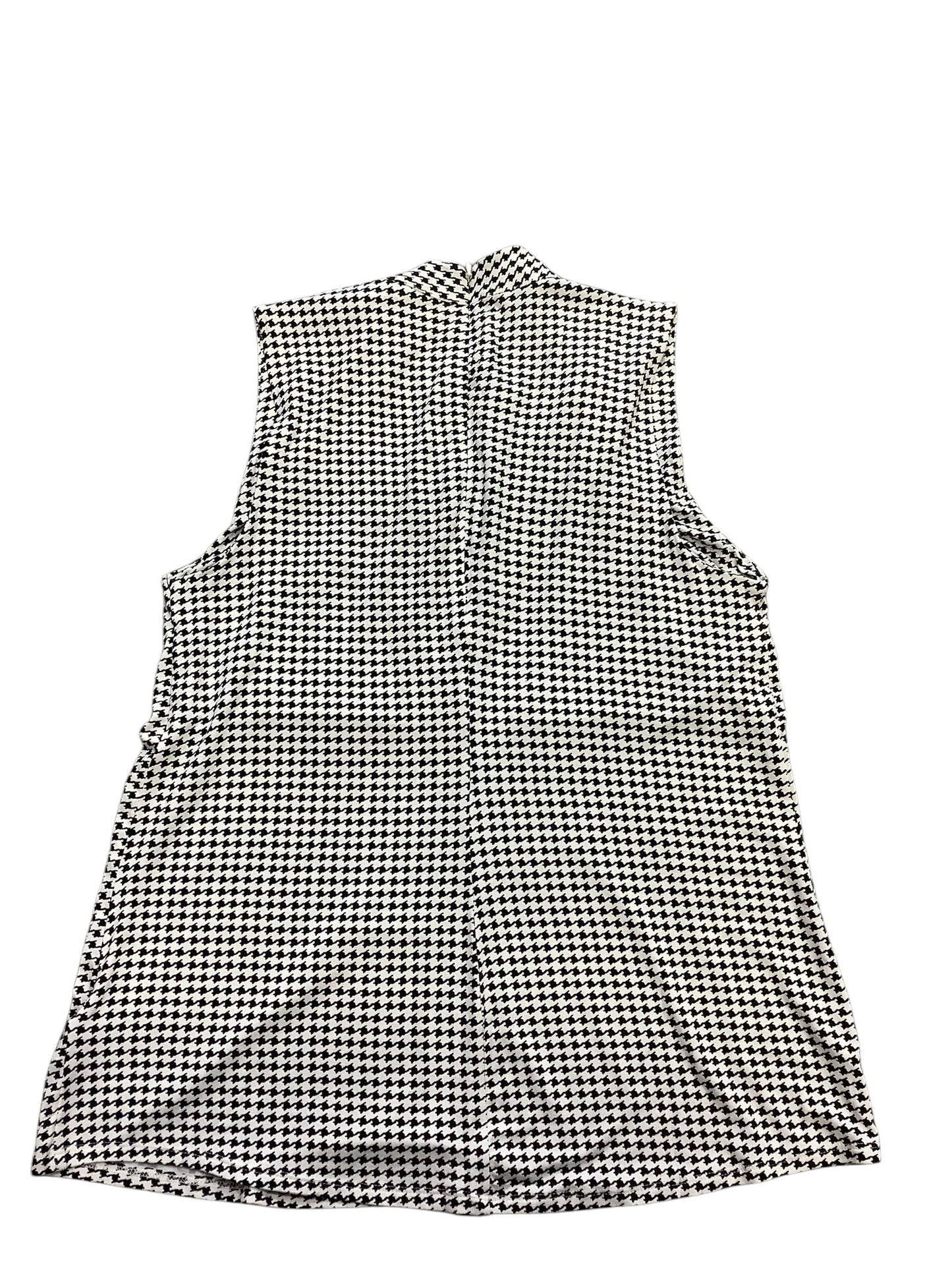 Top Sleeveless By Ruff Hewn In Black & White, Size: M