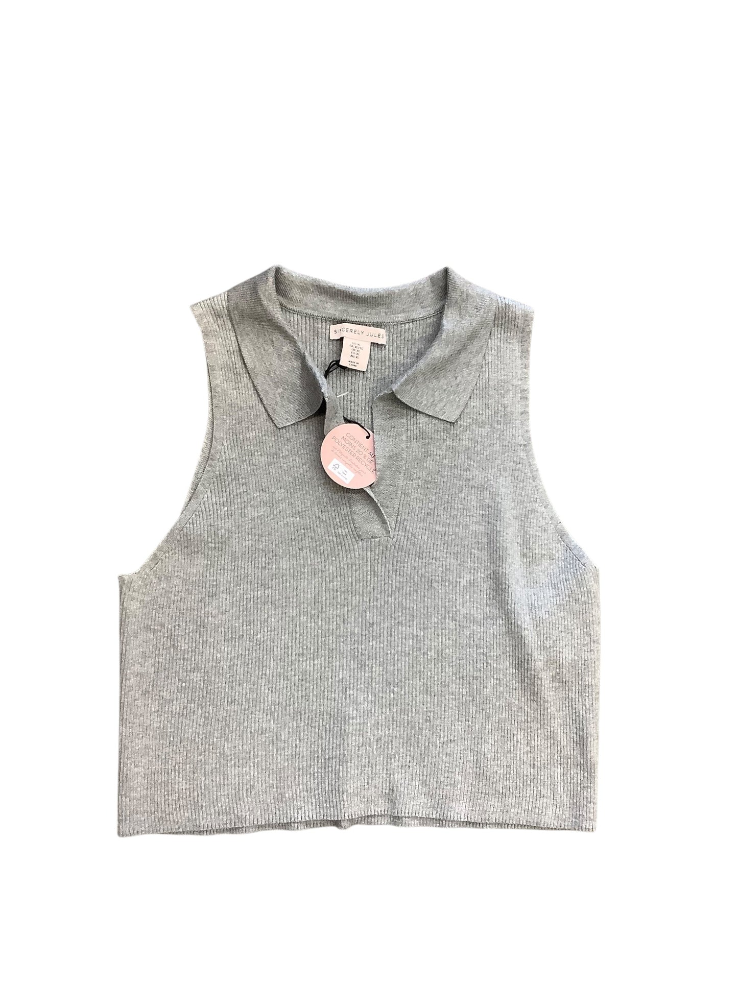 Top Sleeveless By Cmc In Grey, Size: Xl