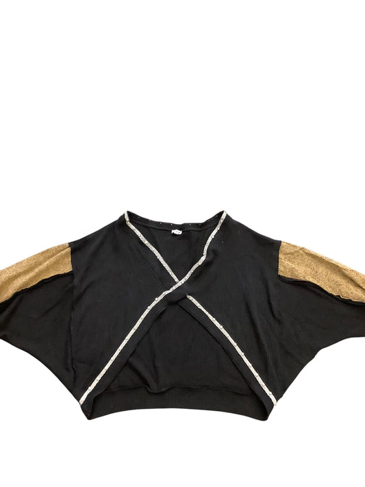 Top Long Sleeve By Pol In Black & Brown, Size: L