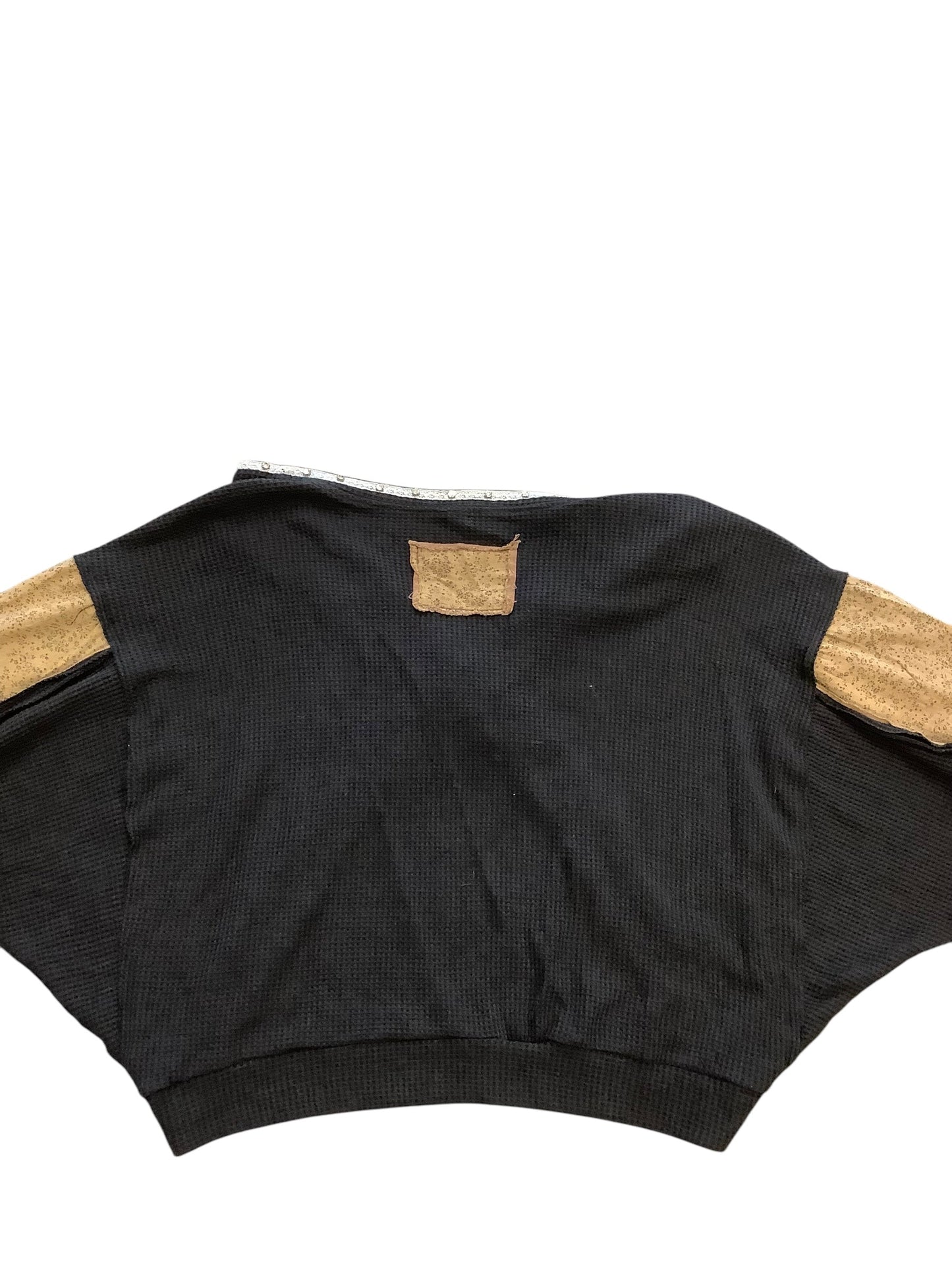 Top Long Sleeve By Pol In Black & Brown, Size: L