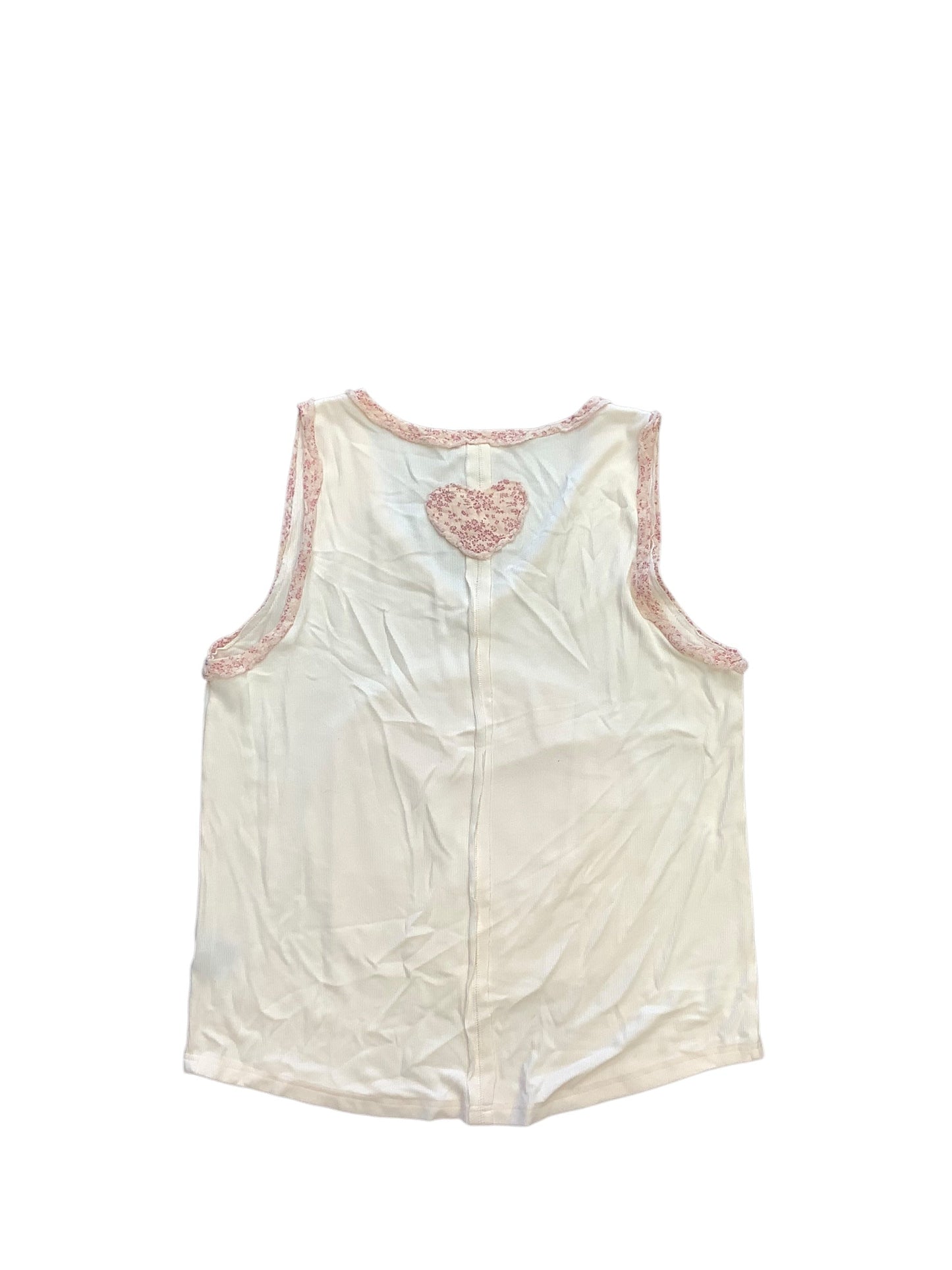 Top Sleeveless By Pol In Cream, Size: L