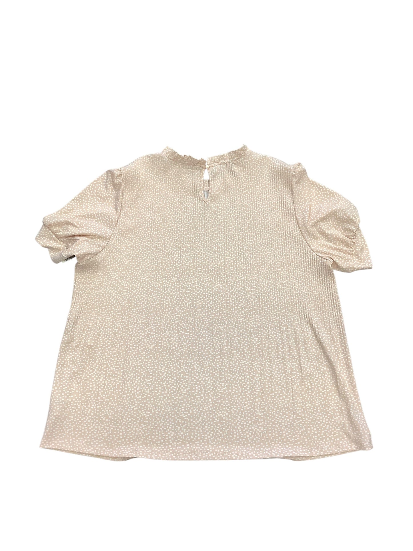 Blouse Short Sleeve By Adrianna Papell In Peach, Size: Xl