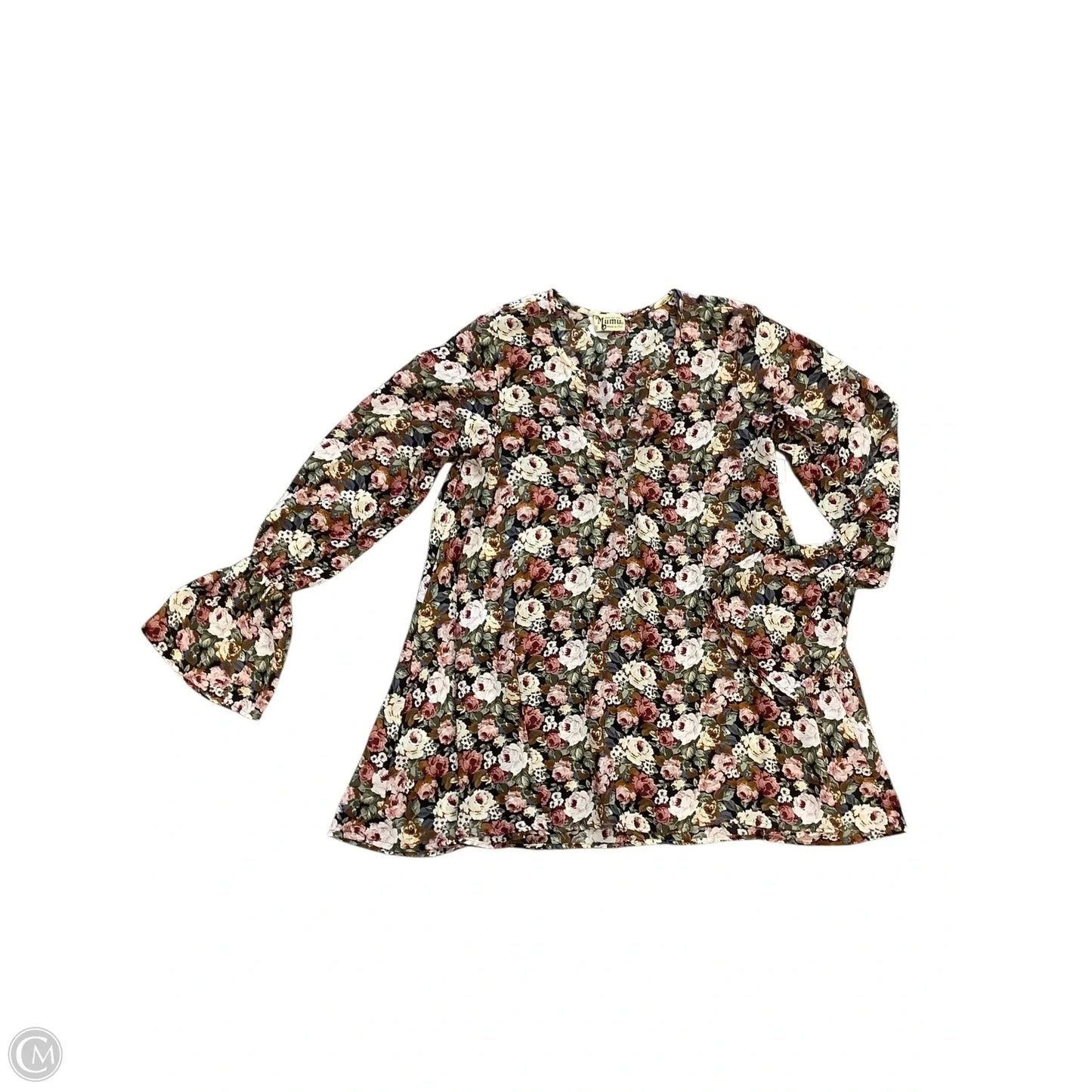 Tunic Long Sleeve By Mumu In Floral Print, Size: S