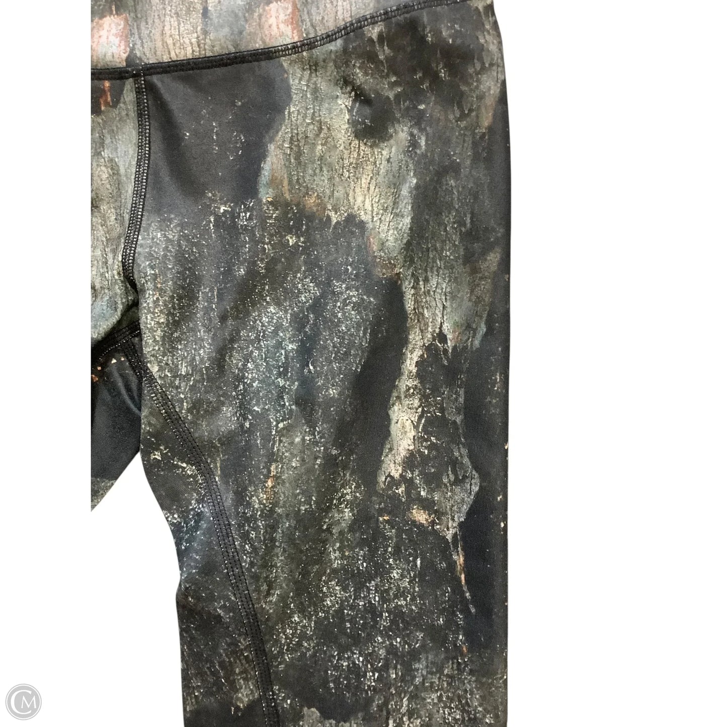 Athletic Leggings By Alo In Black & Green, Size: S