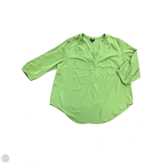 Blouse 3/4 Long Sleeve By Torrid In Green, Size: 1x