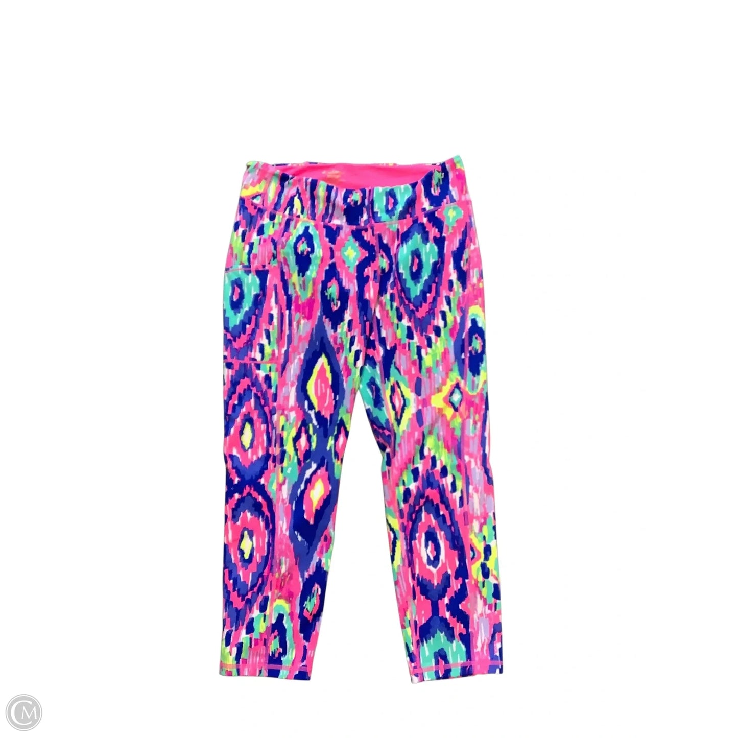 Pants Designer By Lilly Pulitzer In Blue & Pink, Size: L