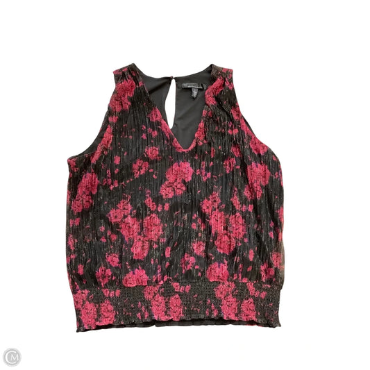 Blouse Sleeveless By White House Black Market In Black & Pink, Size: L