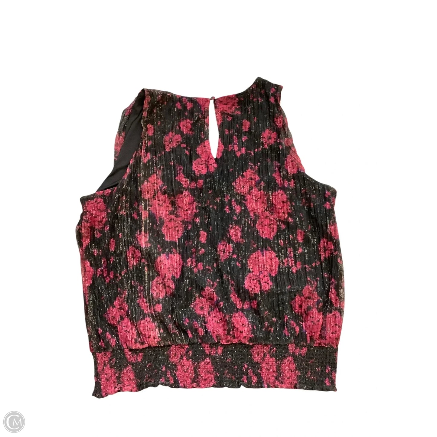 Blouse Sleeveless By White House Black Market In Black & Pink, Size: L
