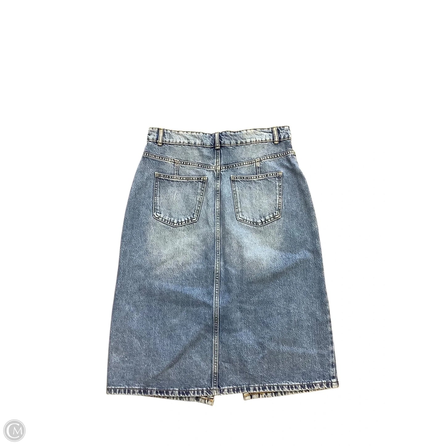 Skirt Midi By Michael By Michael Kors In Blue Denim, Size: 10