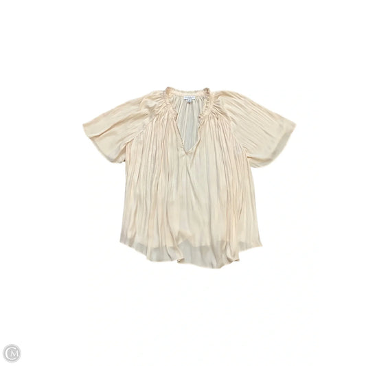 Blouse Short Sleeve By Current Air In Cream, Size: Xs