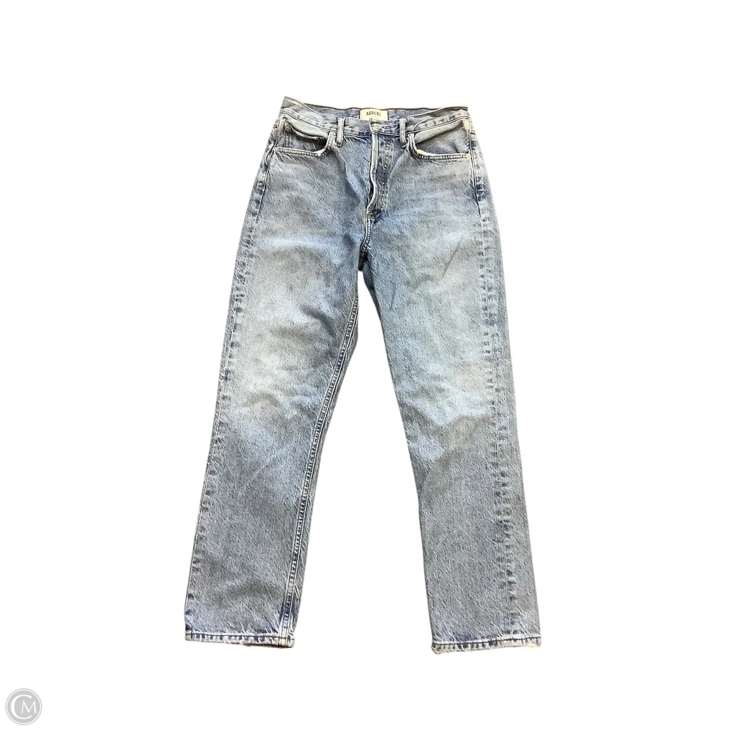 Jeans Straight By Agolde In Blue Denim, Size: 4/26