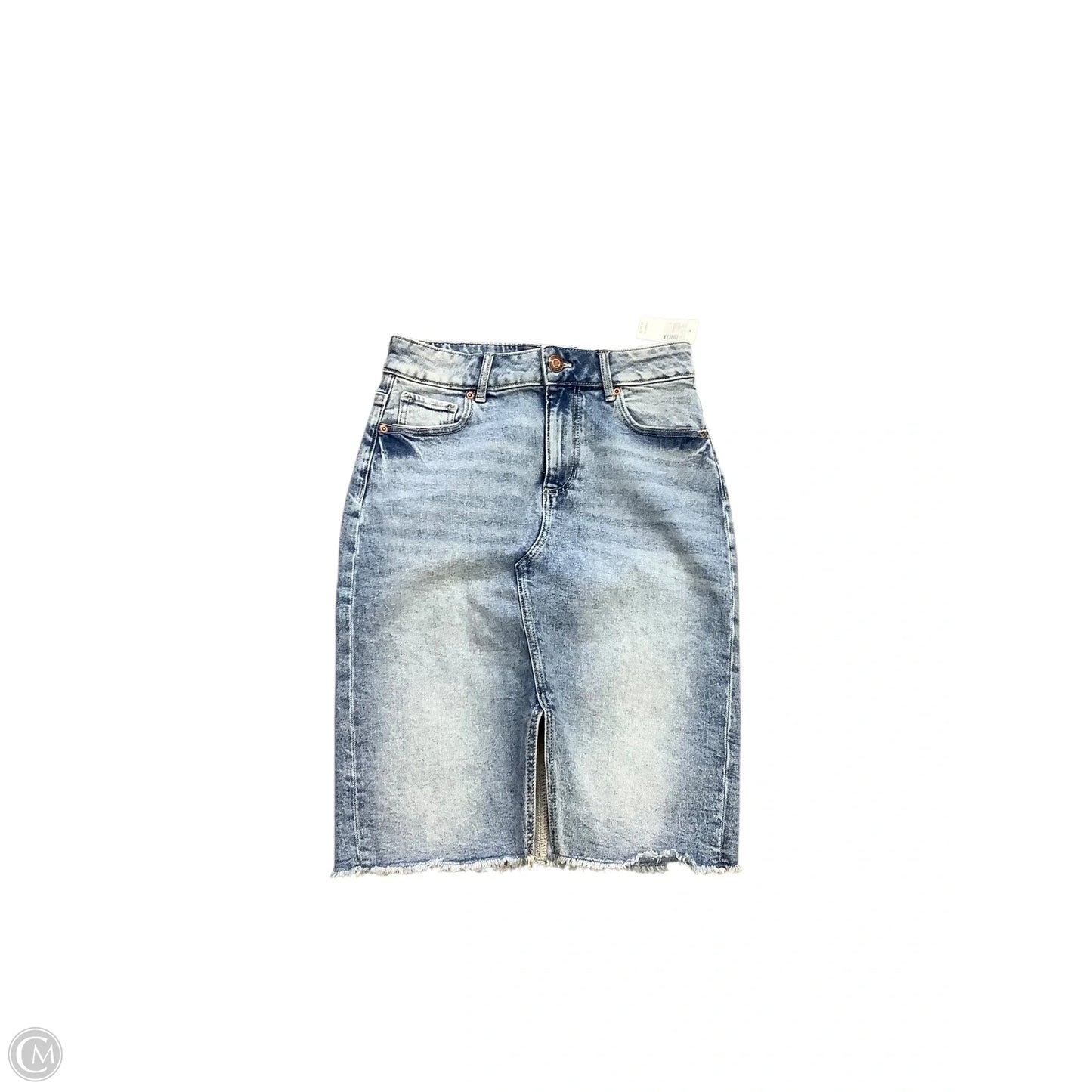 Skirt Midi By Maurices In Blue Denim, Size: 6