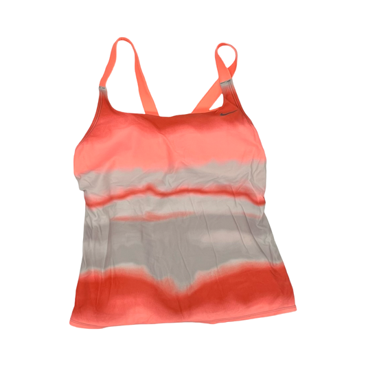 Athletic Tank Top By Nike In Orange & White, Size:Xl
