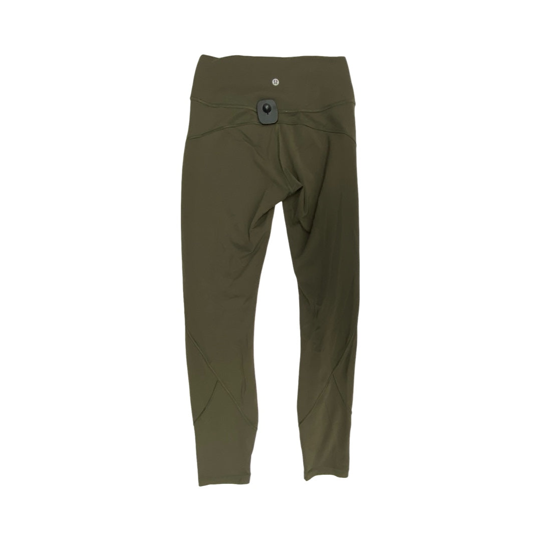 Athletic Leggings By Lululemon In Green, Size:6